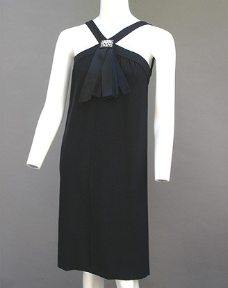 60S BULLOCKS WILSHIRE  NOIR COCKTAIL DRESS 4